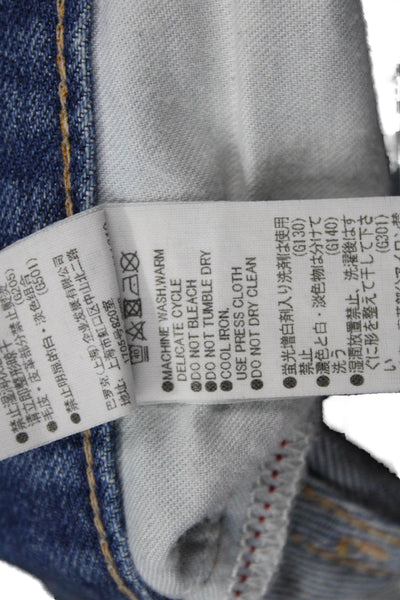 Moussy Womens Dark Blue Cropped Ankle Mid-Rise Jeans Size 26