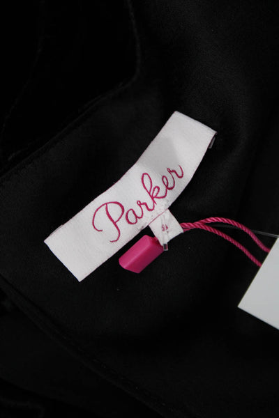 Parker Women Black V Neck Sleeveless Jumpsuit Size 8