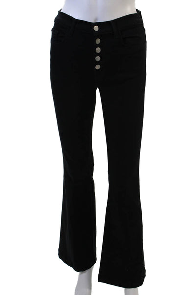 J Brand Womens Black Mid Rise Jeans Button Fly 90s Size 26