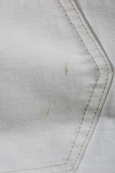 Madewell Womens Cropped Straight White Jeans Petites Size 23