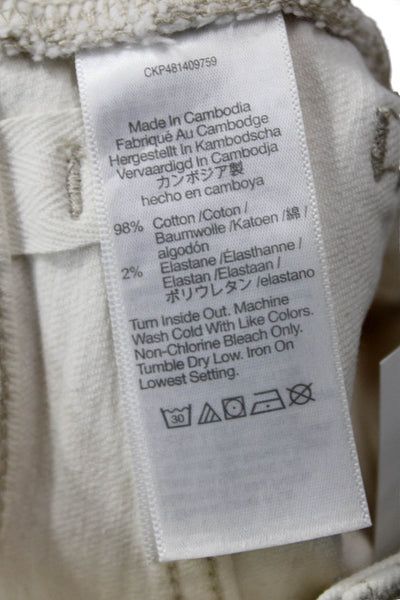 Madewell Womens Cropped Straight White Jeans Petites Size 23