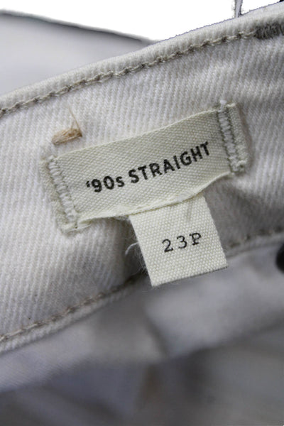 Madewell Womens Cropped Straight White Jeans Petites Size 23