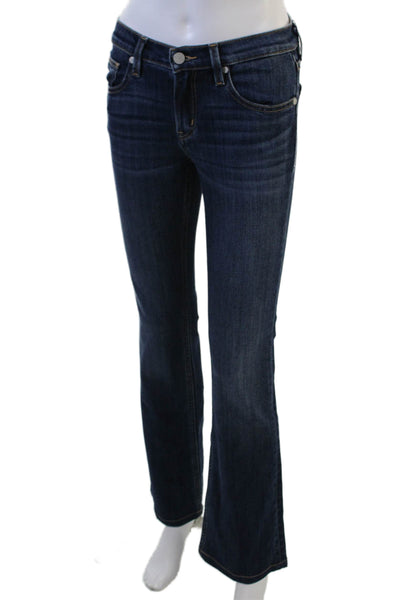 RBL Puppet Womens Bootcut Flared Dark Blue Mid Rise Jeans 31in Size 24