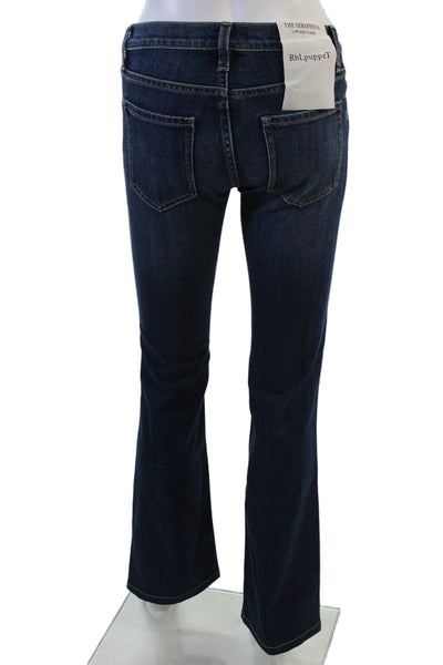 RBL Puppet Womens Bootcut Flared Dark Blue Mid Rise Jeans 31in Size 24