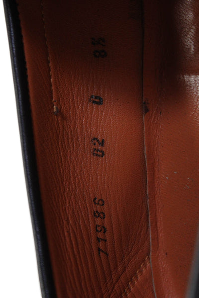 Santoni Mens Leather Slide On Dress Shoe Loafers Brown Size 8.5  D