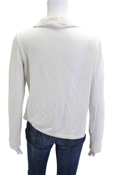 Z Supply Womens V-Neck Long Sleeve White Modal Blend Top Size S