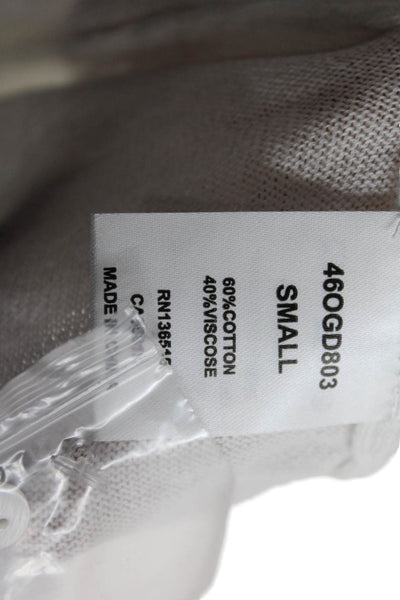One Grey Day Women White V-Neck Button Camisole Cotton Viscose Size S