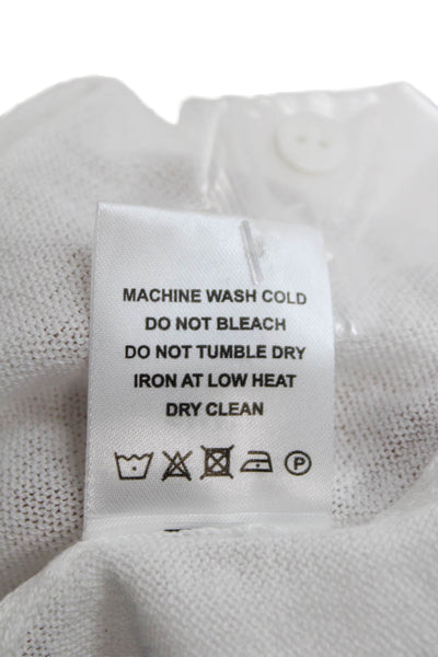 One Grey Day Women White V-Neck Button Camisole Cotton Viscose Size S