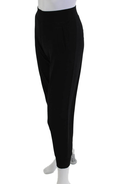 Norma Kamali Womens Black Jogger Pants Polyester Spandex Size S