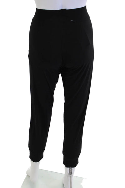 Norma Kamali Womens Black Jogger Pants Polyester Spandex Size S