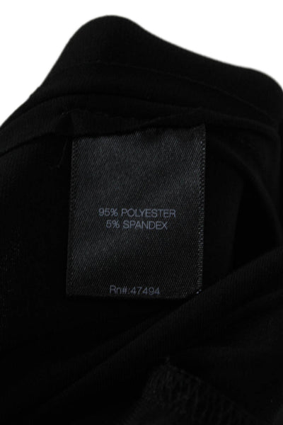 Norma Kamali Womens Black Jogger Pants Polyester Spandex Size S