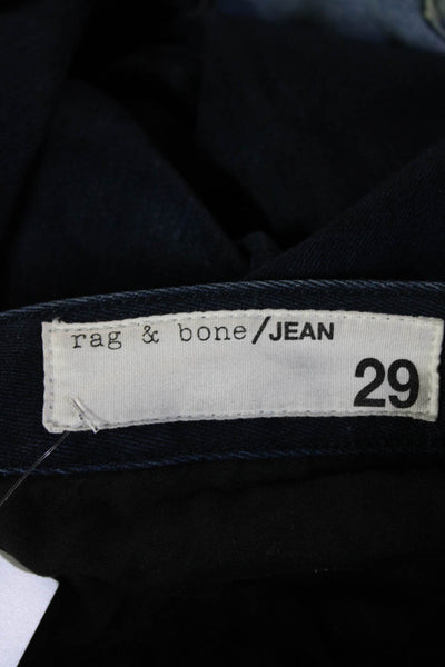 Rag & Bone Unisex Dark Blue Denim Mid Rise Button Fly Jeans Size 29