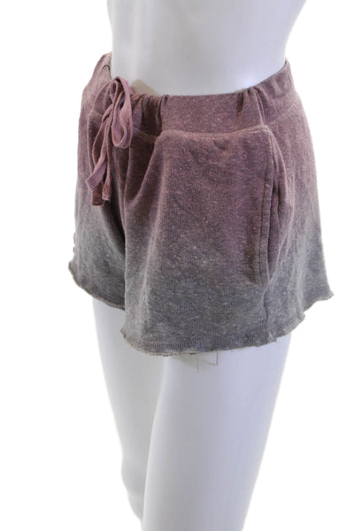Z Supply Unisex Sweat Shorts Brown Drawstring Size S