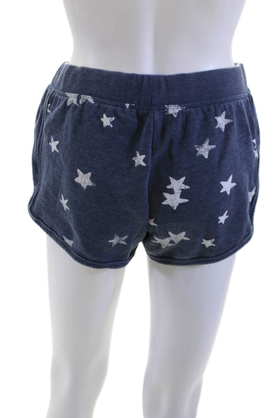Z Supply Unisex Dark Blue Stars Graphic Sweat Shorts Drawstring Size S