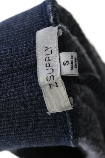 Z Supply Unisex Dark Blue Stars Graphic Sweat Shorts Drawstring Size S