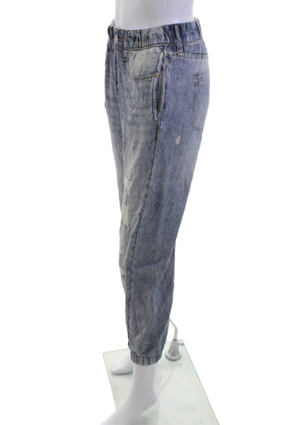 Blank NYC Women Ankle Cropped 90s Gray Cotton Blend Jeans Size XS