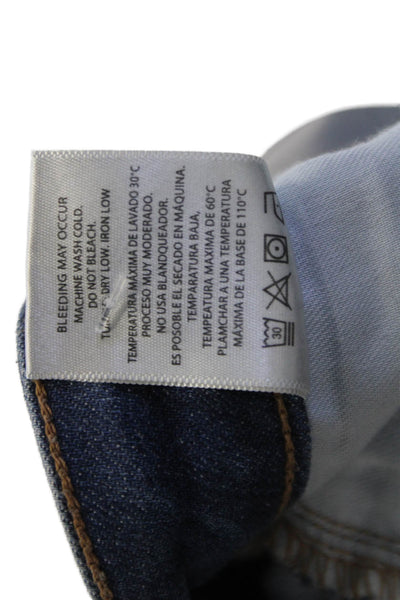 Hidden Women Ankle Skinny Jeans Dark Blue Button High Rise Size 25