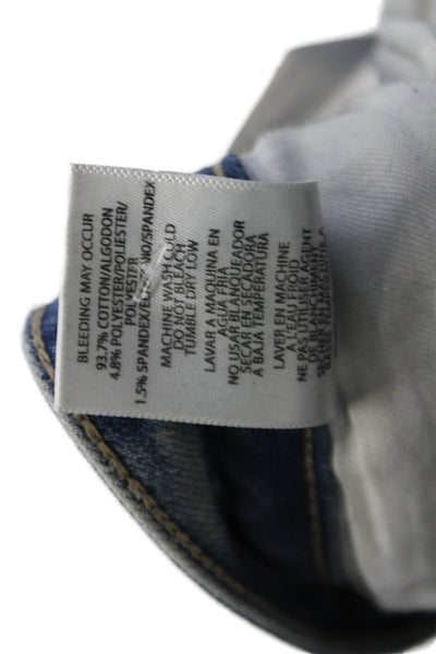 Hidden Womens Ankle Skinny Jeans Blue Mid Rise Button Size 25
