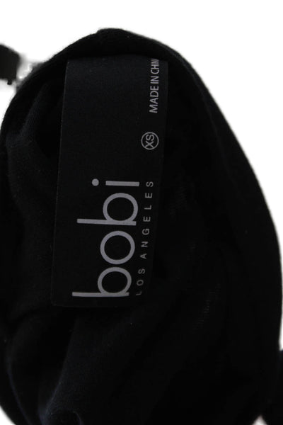 Bobi Los Angeles Women Black V-Neck Long Sleeve Jumpsuit Size XS