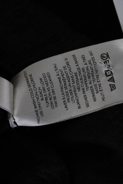 We The Free Womens Black Long Sleeve Basic T-Shirt Round Neck Size S