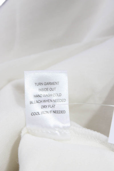 DH New York Womens Tank Sweater Dress White Square Neck Sleeveless Size S