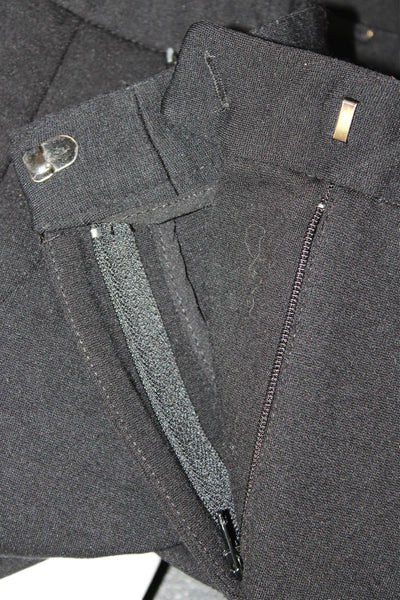 Kobi Halperin Womens Ankle Dress Pants Black Polyester Blend Hook & Eye Size 8