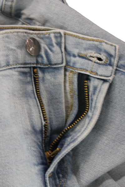 Frame Women Boyfriend Cropped Jeans Light Blue Mid Rise Inseam 24 Size 28