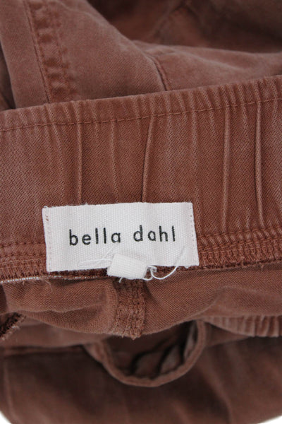Bella Dahl Womens Cropped Jogger Pants Brown Tencel Cotton Size M