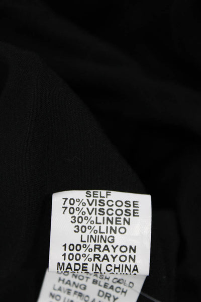 Paper Moon Women A-Line Peasant Knee Length Skirt Black Size S