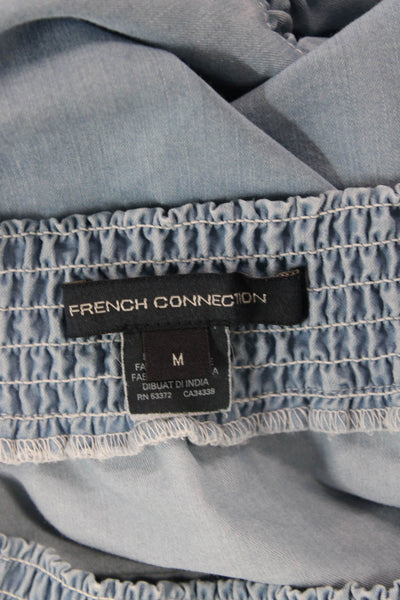 French Connection Womens Peasant Wrap Skirt Light Blue Size M