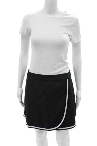G/Fore Women Black Polka Dot Wrap Skort Size 8