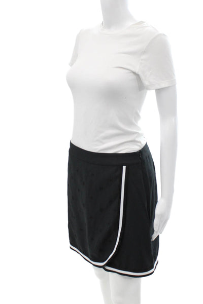 G/Fore Women Black Polka Dot Wrap Skort Size 8