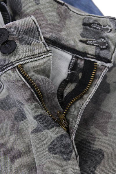 Hudson Womens Skinny Camo Gray Jeans Size 25