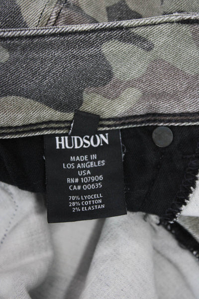 Hudson Womens Skinny Camo Gray Jeans Size 25