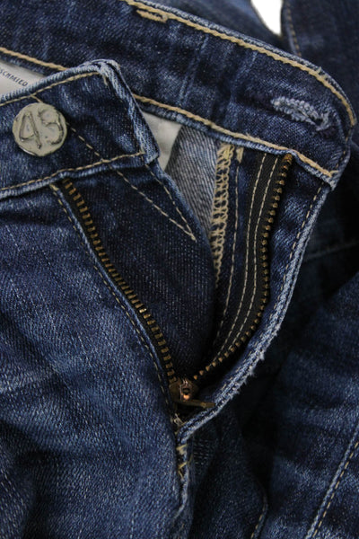 Adriano Goldschmied Womens Boyfriend Cropped Dark Blue Jeans Size 28