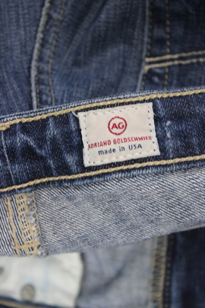 Adriano Goldschmied Womens Boyfriend Cropped Dark Blue Jeans Size 28