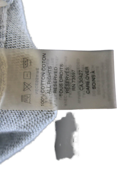 Raffi Womens Pullover Gray Cotton Round Neck Long Sleeve Drawstring Size L