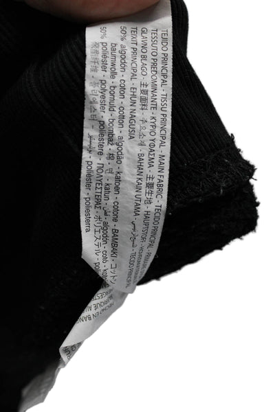 Zara Women Pullover Sweatshirt Black Turtleneck Long Sleeve Cotton Size L