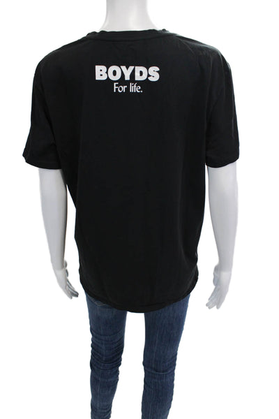 Monfrere Unisex Basic T-Shirt Black Crew Neck Short Sleeve Designer Size S
