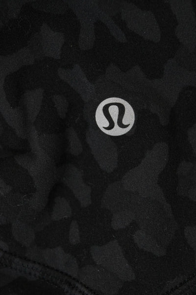 Lululemon Womens Ankle Cropped Animal Print Black Nylon Leggings Size S