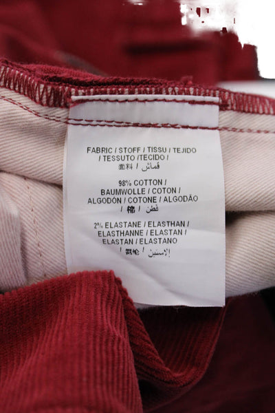 Gant Mens Chino Pants Red Button 98% Cotton 2% Elastane Size L