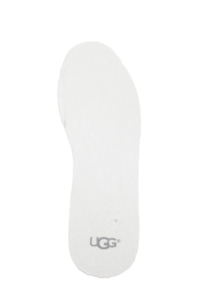 Ugg Womens Low Top Lace Up Woven Claudi Sneakers White Size 11