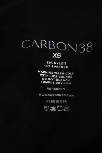 Carbon 38 Women Leggings Black Nylon Spandex Size XS