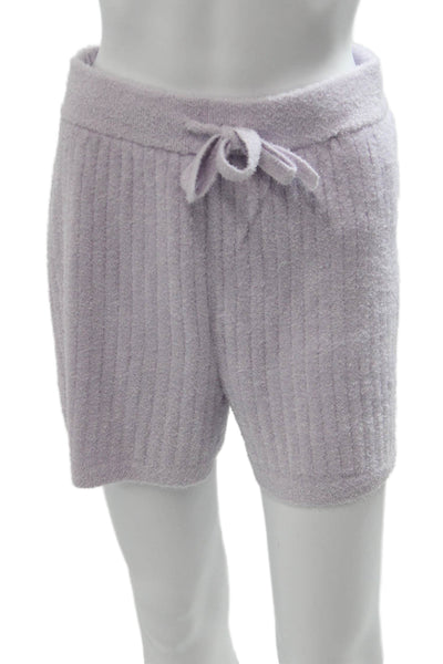 Gelato Pique Unisex Sweat Purple Striped Drawstring Shorts Size S