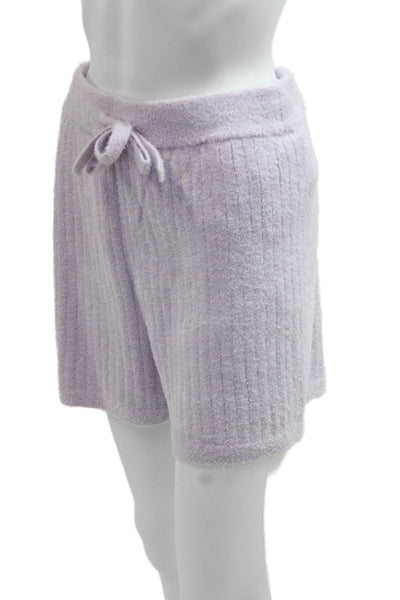 Gelato Pique Unisex Sweat Purple Striped Drawstring Shorts Size S