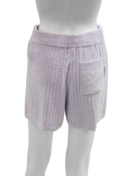 Gelato Pique Unisex Sweat Purple Striped Drawstring Shorts Size S