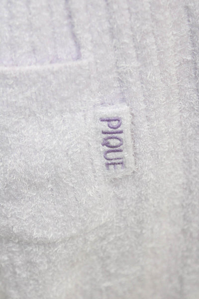Gelato Pique Unisex Sweat Purple Striped Drawstring Shorts Size S