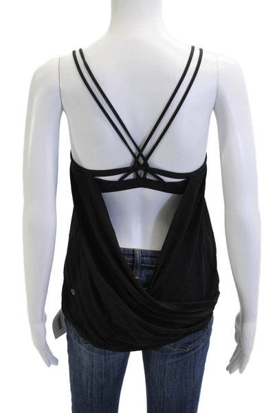 Lululemon Womens Black Nylon Camisole Sleeveless Round Neck Size 4