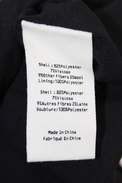 L Agence Women Black Sleeveless Shift Tank Dress Button Round Neck Size M