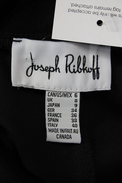 Joseph Ribkoff Womens Ankle Cropped Pants Black Size 6